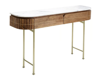 GRACE - Demilune solid wood console table with drawers by KARE Design - view 3